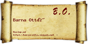 Barna Ottó névjegykártya